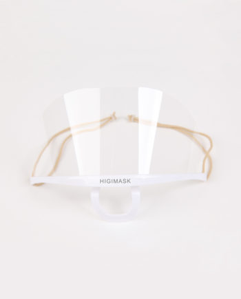 Transparent sanitary face mask developed by Higimask is new innovative product for use in beauty and medical offices.